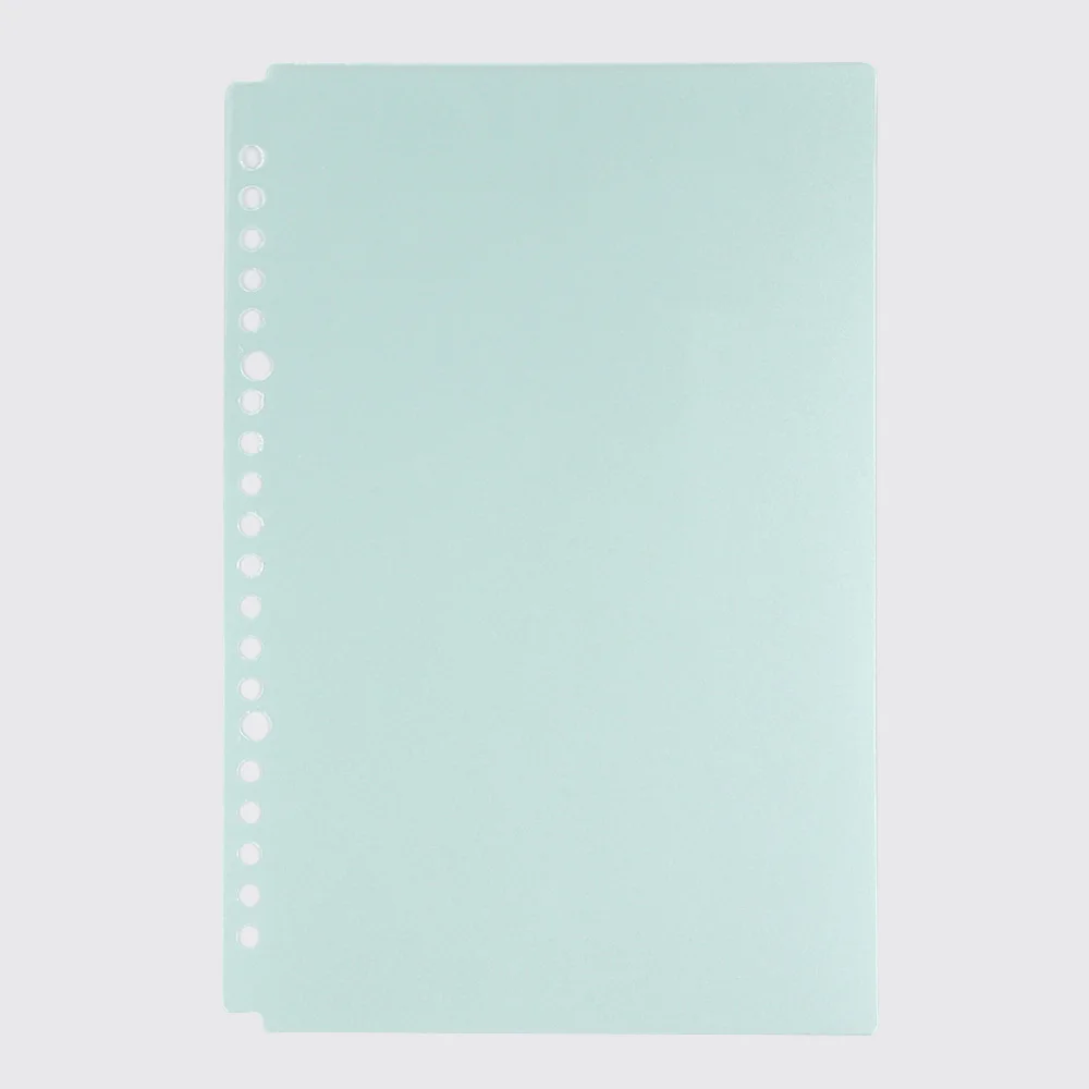 B5 Cover Green A5/B5 20/26 отверстие связующего круг красочные PP свободные лист Обложка индексный Разделитель канцелярский блокнот обложка для листов аксессуар - Цвет: B5 Cover Green