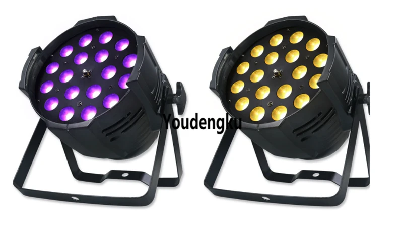 

2pcs Stage light indoor dmx par led zoom wash par can 18*18w 6 in 1 rgbwa uv led par zoom party light