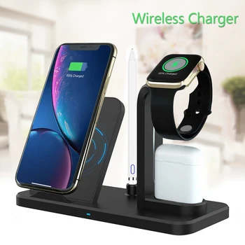

3 In 1 Wireless Charger For iPhone 11 Pro Max XS Max Galaxy Note9 / 8 /7/5 / S9 Charging Station Dock Stand