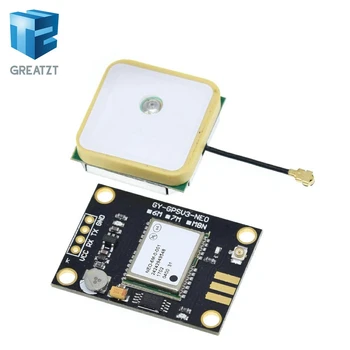 

GREATZT GY-NEO6MV2 new NEO-6M GPS Module NEO6MV2 with Flight Control EEPROM MWC APM2.5 large antenna for arduino