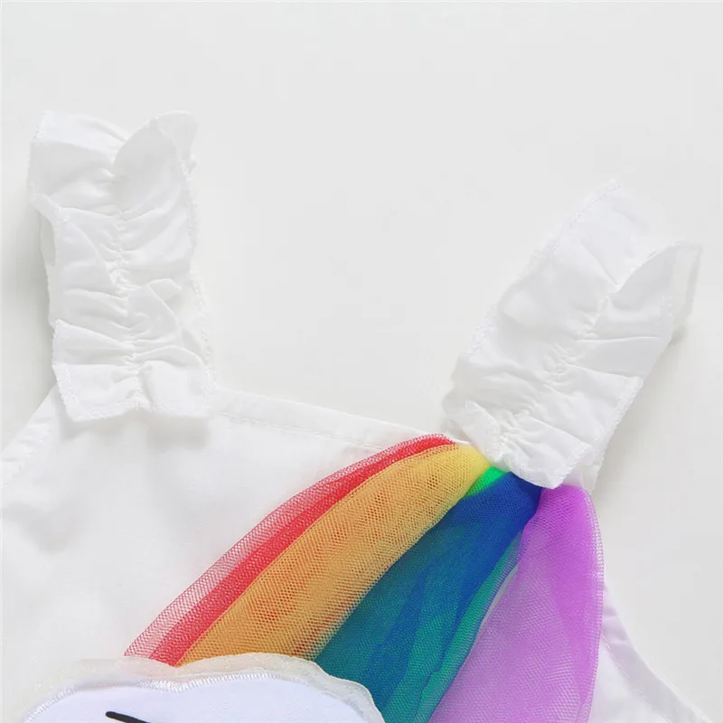 girls clothes Toddler Baby Girls Sleeveless Rainbow Tulle Dress Princess Dresses Clothes vestido #4AA12 (5)