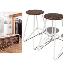 Промышленные барные стулья, кухонный обеденный стул, деревянный металлический барный стул набор из 2 барных стульев