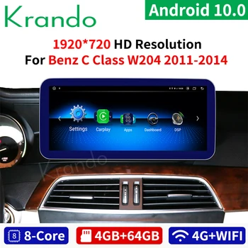 

Krando Android 10.0 10.25'' car radio dvd navigation for BENZ C CLA W204 2011-2014 multimedia GPS BT radio player audio