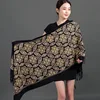Autumn Winter New Cashmere Pashmina Scarves Female Warm Long Blanket Thick Shawls Travel All-match Gold Thread Embroider Wraps 1
