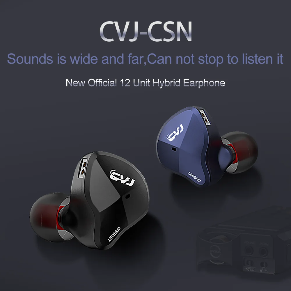 Наушники вкладыши CVJ CSN 1DD + 5BA гибридные Hi Fi мониторные наушники
