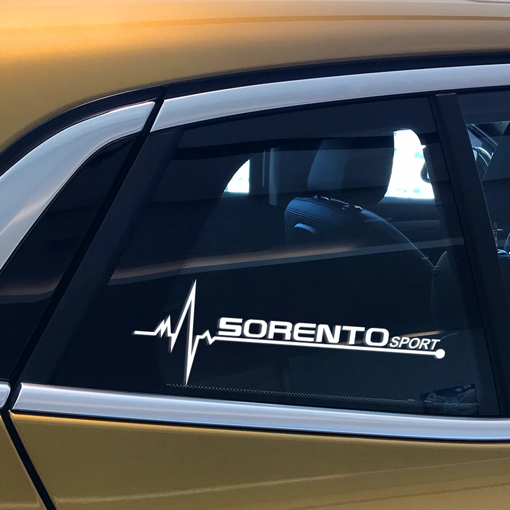 

2PCS Auto Decor Reflective Graphical Vinyl Decals Car Side Window PVC Stickers For Kia Sorento Auto Window Trim Car Accessories
