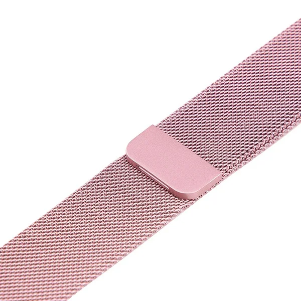 Leecnuo Нержавеющая сталь ремешок для наручных часов для Apple Watch серии 1/2/3 ремешок ремень, 42 мм, 38 мм, версия металлическая Миланский ремешок для часов - Цвет ремешка: Rose Pink