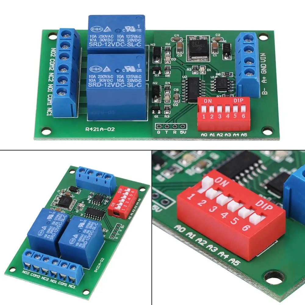 RTU & AT Command 2 RS485 релейный контроллер ПЛК серия UART порт Swit ассортимент|Реле| |