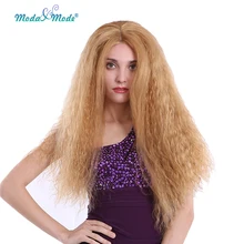 Moda& Mode синтетический парик фронта шнурка 2" кудрявый парик длинные светлые парики с детскими волосами для женщин синтетический парик фронта шнурка