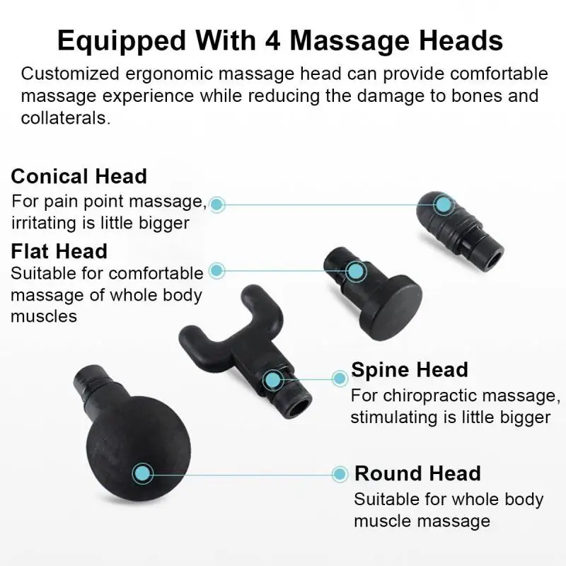 Electric Muscle Massager Gun Deep Tissue Massager Therapy Gun Exercising Muscle Pain Relief Body Shaping Relax Body Equipment