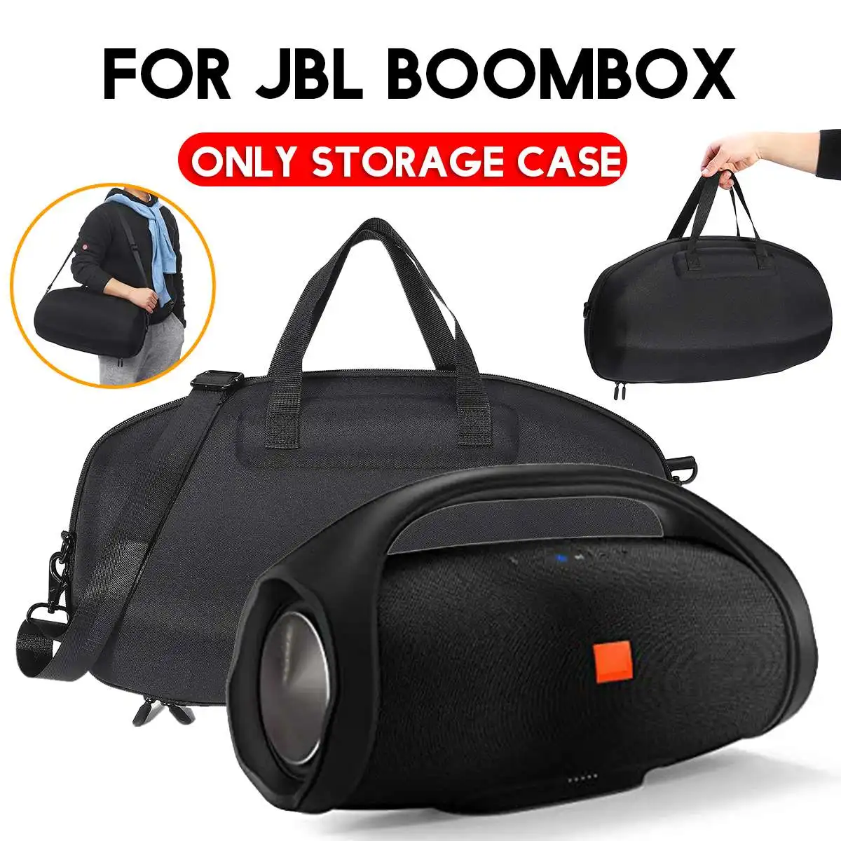 Для наушников JBL Бумбокс Беспроводной bluetooth Динамик сумка Портативный открытый Динамик Жесткий Чехол для Переноски Чехол сумка защитный бокс(черный