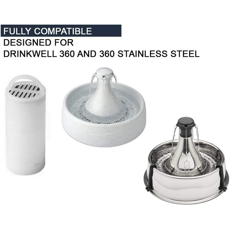 HHO-Pet фонтан угольный фильтр для воды для Drinkwell 360& Drinkwell 360 из нержавеющей стали мульти-ПЭТ фонтаны Fou Drinkwell 360 Pet Fou