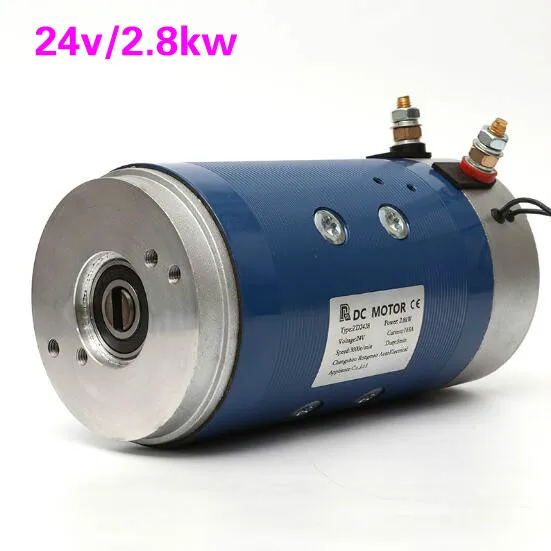 24V 2.8KW electric vehicle, dump truck, muck truck, power unit tail plate DC motor