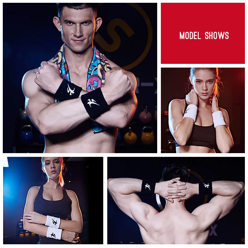 Outdoor Sports Wristbands Sweat-absorbent Basketball Tennis Cycling Hand Grips Fitness Wrist Support Gym Bodybuilding Crossfit wrist sweat wristbands wrist support band wrist straps wrist support wrist sweatband