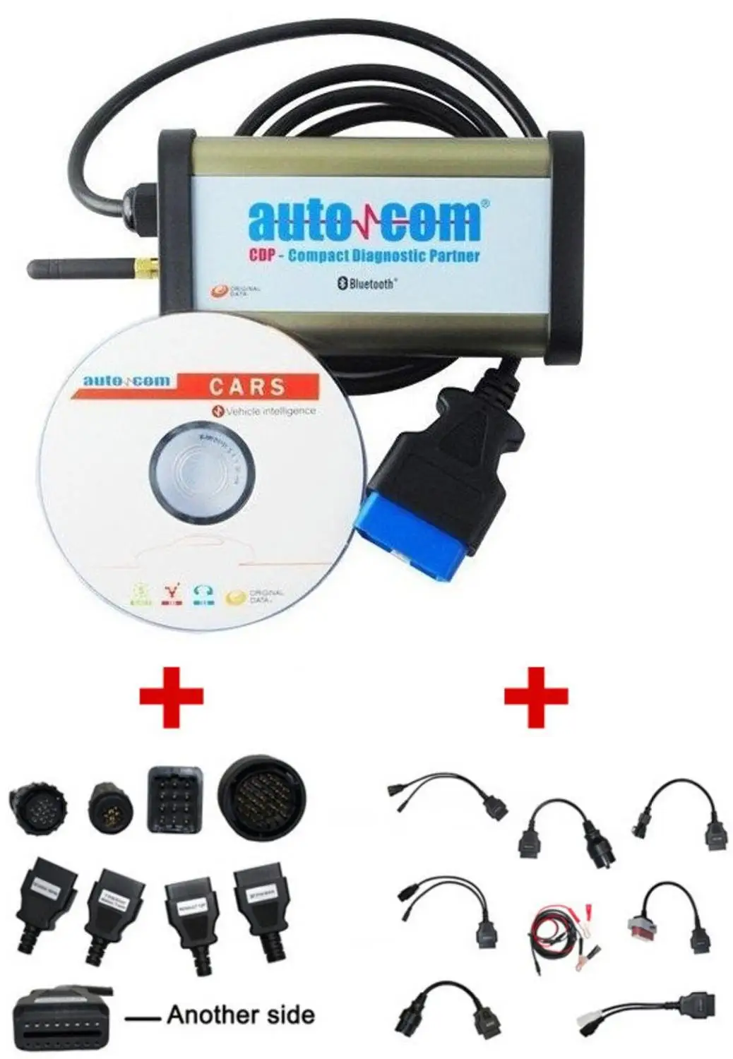 Новейший Bluetooth для Autocom CDP Pro Диагностический 3 в 1 для автомобилей и грузовиков плюс полные кабели и кабели для грузовиков-DHL