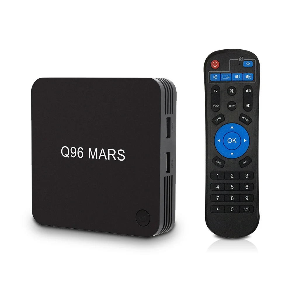 Q96 MARS Android 7,1 Smart tv Box Amlogic S905W четырехъядерный UHD 4K телеприставка VP9 H.265 1 ГБ/8 ГБ 2,4 г WiFi 100 м LAN медиаплеер