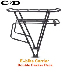 Черный 26 дюймов 28 дюймов 700C велосипедная багажная стойка двухслойная велосипедная батарея задняя переноска Регулируемая Тяжелая велосипедная вешалка