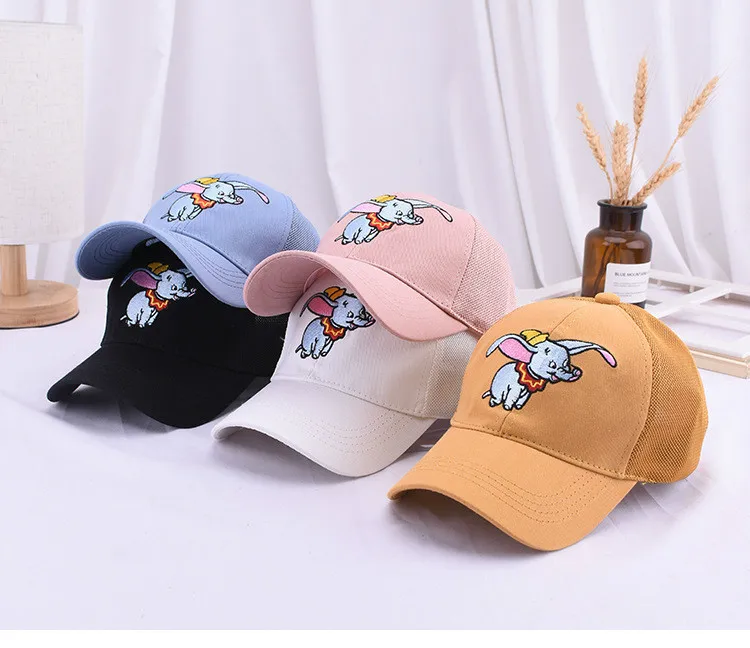 Новая Кепка Dumbo, бейсболка с вышивкой, весенне-летняя детская модная солнцезащитная Кепка для мальчиков и девочек, уличная Кепка для путешествий