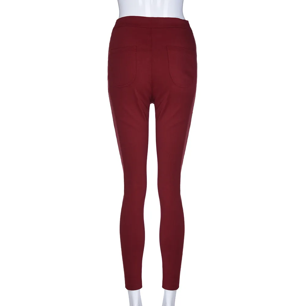 Jaycosin новые модные пикантные Женские повседневные обтягивающие Цветочные аппликация на джинсы женские эластичные с высокой талией Стрейчевые узкие брюки 10#10