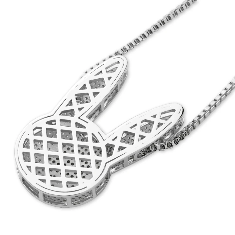 TOPGRILLZ, подвеска "Кролик", ожерелье из кубического циркония ААА, для мужчин и женщин, в стиле хип-хоп, рок, ювелирные изделия