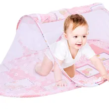 Милая детская москитная сетка с рисунком для младенцев, складная москитная сетка с принтом, пыленепроницаемое постельное белье для кроватки, сетка для детей 0-3 лет