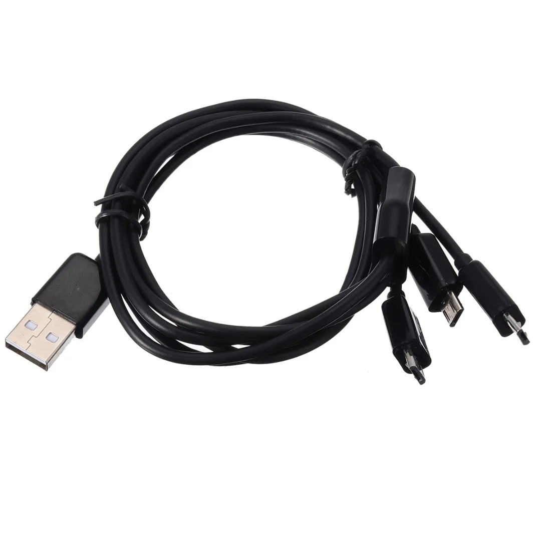USB 2,0 Мужской до 3 Micro USB 2,0 Мужской Y разветвитель зарядный кабель для передачи данных Шнур для huawei P30 P20 P10 pro lite зарядное устройство Шнур для Xiaomi