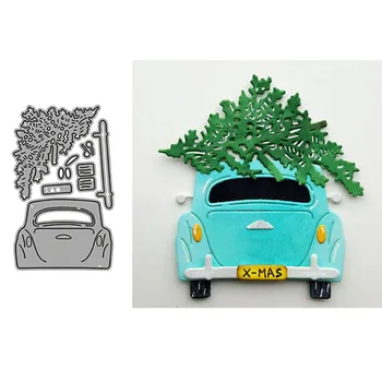 

New Dies 2020 Christmas Car Tree Metal Cutting Dies Scrapbooking Embossing Folder Card Making Album Decor Stencil Template DIY