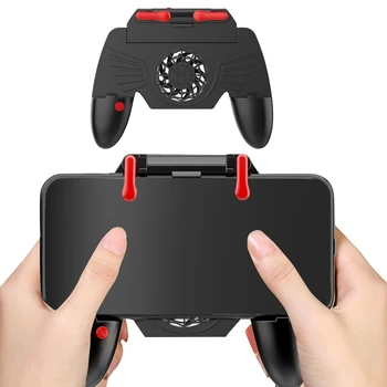 

4" to 7.2" Mobile Phone Game Controller with 4500 Speed Slient Cooling Fan Adjustable Batter Aiming Shoulder Keys for FP