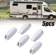 Loquet de porte de camping Car, 5 pièces, porte bagages, blanc, accessoires pour remorque, Coach, loquets, équipements de haute qualité