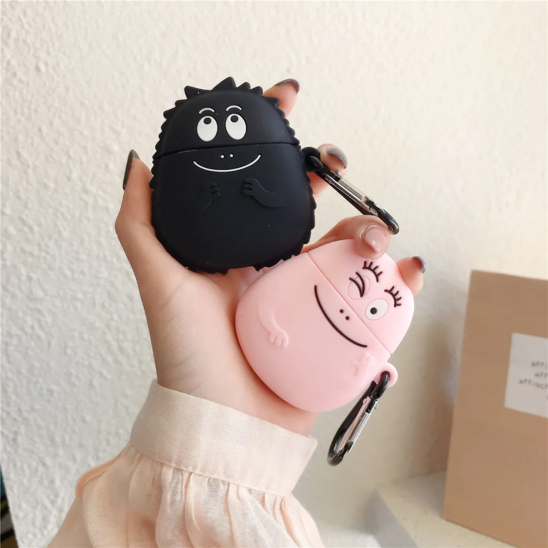 Милый 3D мультфильм Barbouille Barbapapa Мягкий силиконовый чехол для Apple new Airpods 1/2 противоударный беспроводной Bluetooth наушники чехол