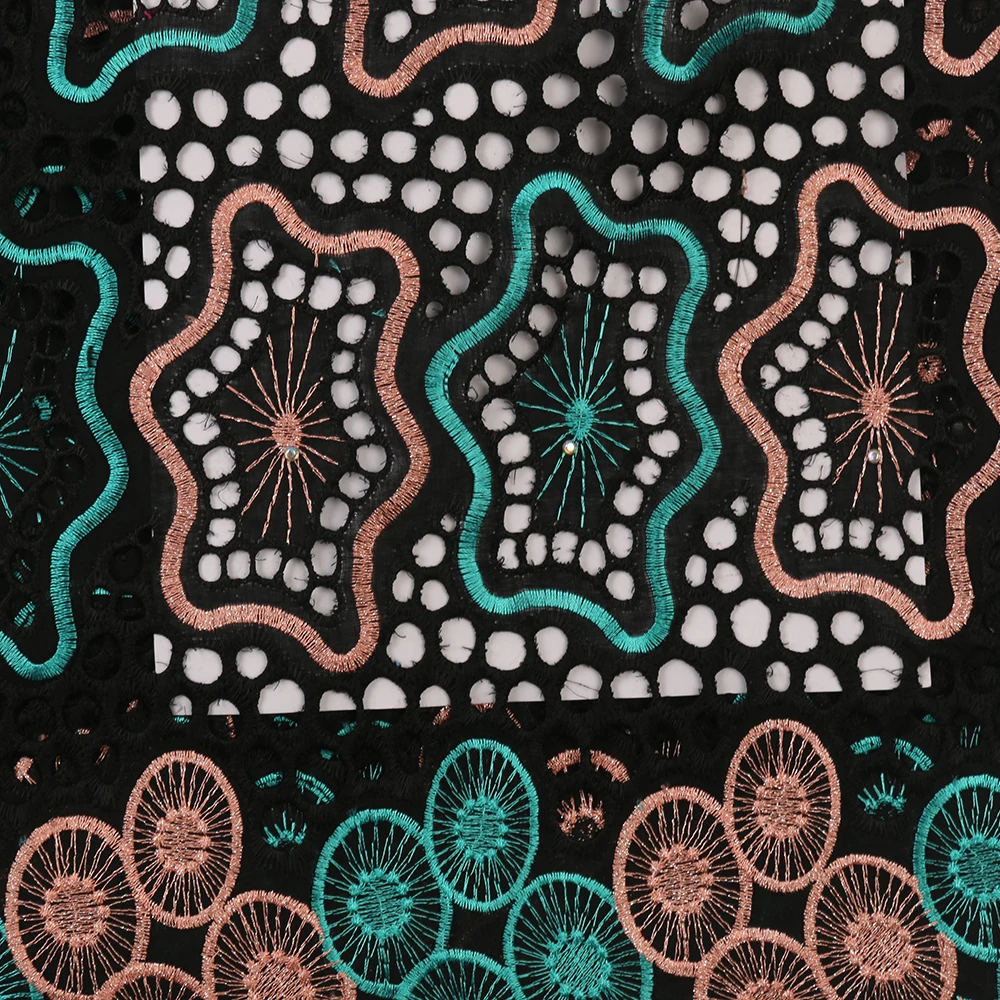 2019 Swiss Voile Lace In Switzerland High Quality African 100%Cotton Lace Fabric With Stone Nigerian Every Dress Party QF3171B-2