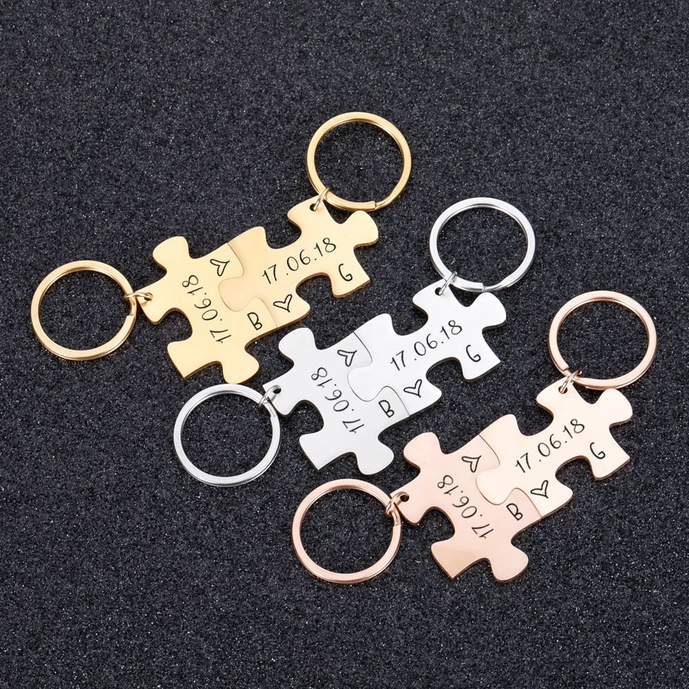 Key-Chain Gifts Valentines-Day-Gift Husband Women for Couple 2pcs Wife