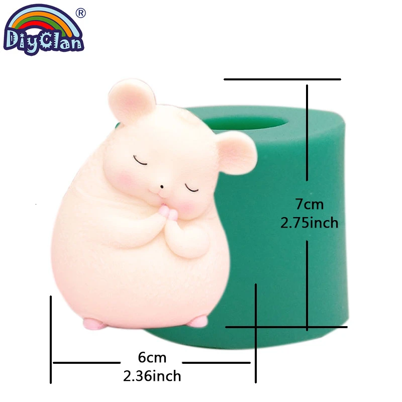 Details about   3D Mouse Resin Silicone Mold Chocolate Cake Topper Decoration New Year Candle 