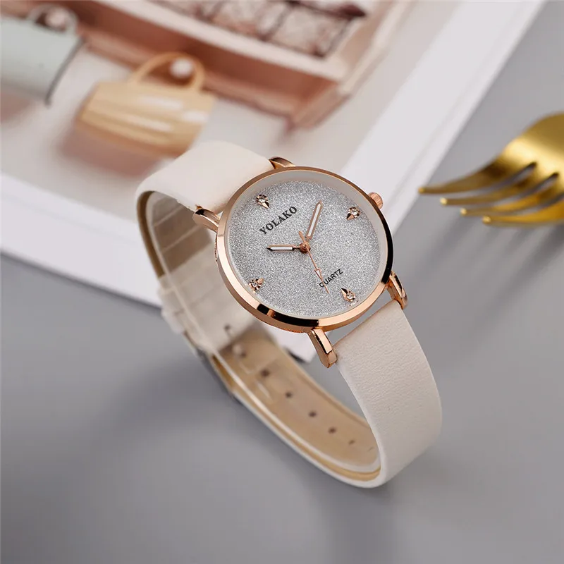 WJ-8674, минималистичный стиль, модные кварцевые наручные часы для женщин, браслет, женские часы, стразы, часы zegarek damski reloj mujer