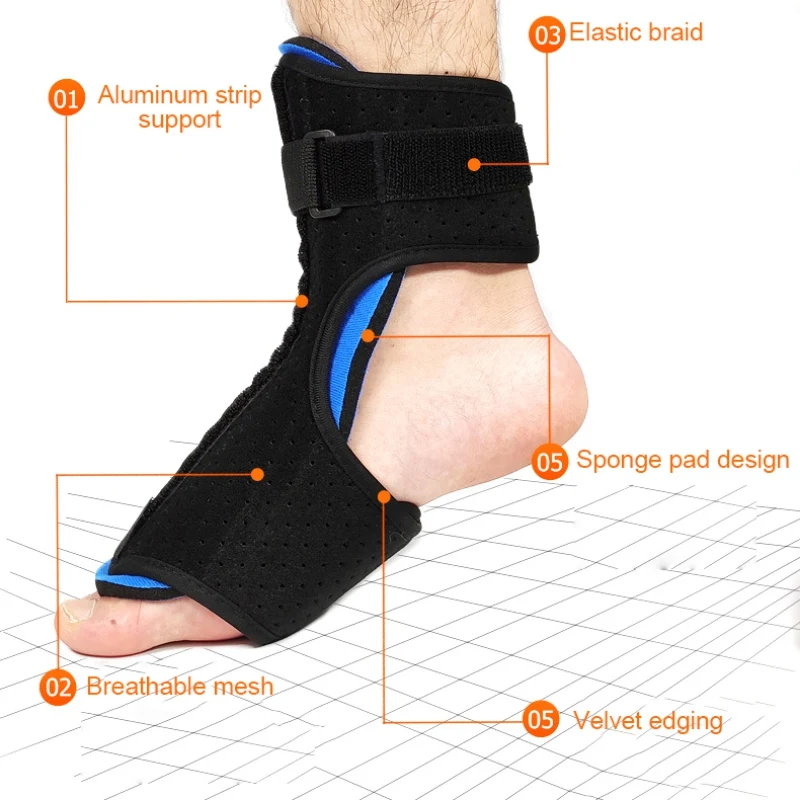 Фиксирующая поддержка лодыжки Эластичность Регулировка защита повязка на ногу Sprain Предотвращение Спорт Фитнес Защитная повязка Ортез для ног