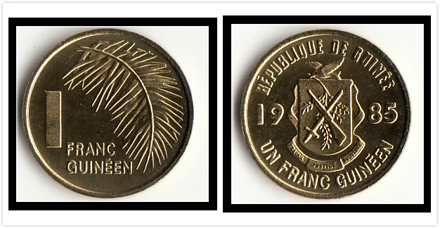 Guinea 1 Franc Coins Edition Africa 100% Real Original Coin Collection Unc New | Дом и сад