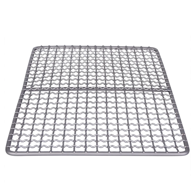 Titanium Charcoal Bbq Grill Barbecue Grill Durable Net Plate Camping Tableware