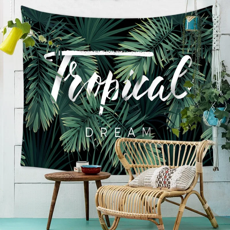 

Bohemian Tropical Rain Forest Lightweight Polyester Fabric Wall chakra Tapestry Beach Throw Blanket Home Hanging Decoration