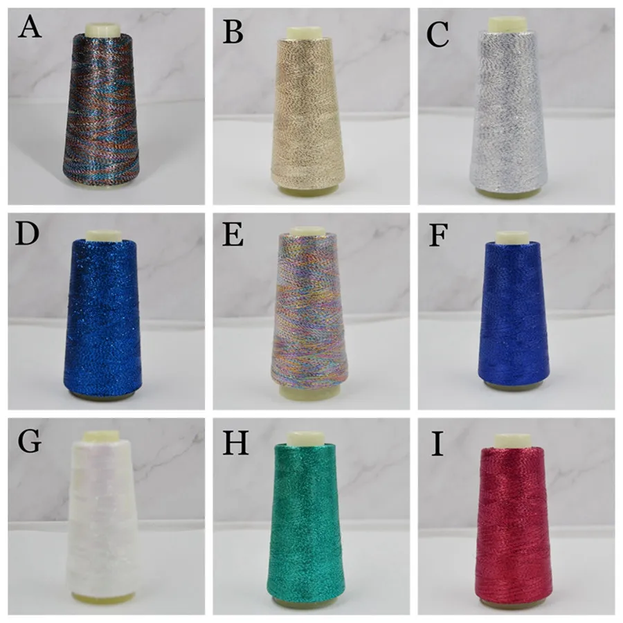Premium Gold & Silver Acrylic Embroidery & Sewing Thread - 2000m Spool