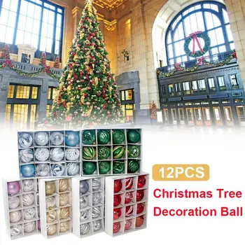 

12pcs Christmas Tree Pendants Christmas Supplies Gifts 6cm xmas Display Balls Perfect Hanging Ball for Holiday Wedding Party Dec