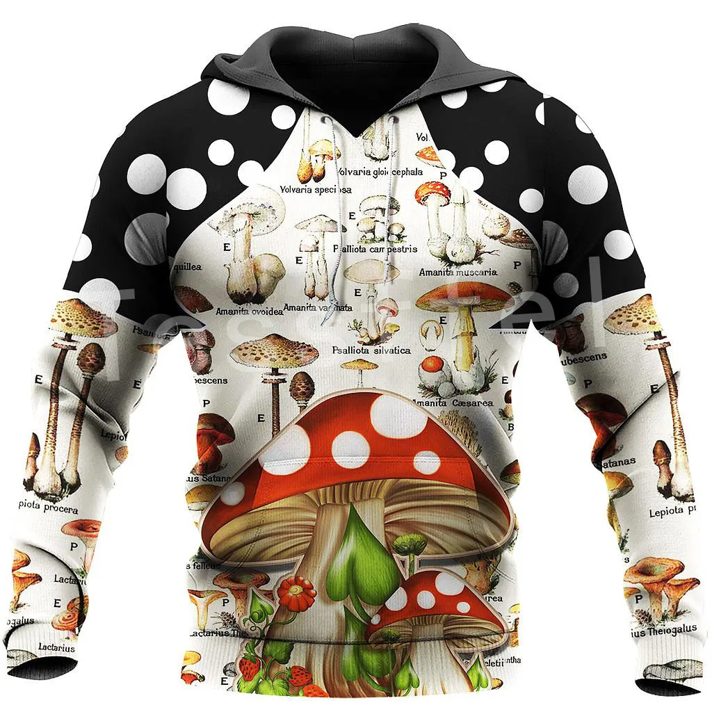 

Tessffel Plants Mushroom Fungus Camo Pullover Crewneck Streetwear Harajuku Funny Casual Tracksuit Hoodies 3DPrint Men/Women A-8