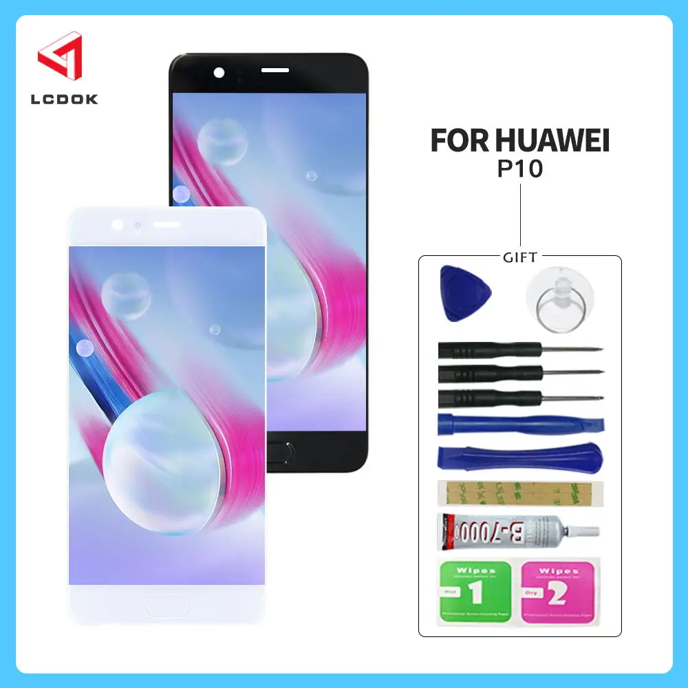 

100% Tested High Quality LCD For Huawei P10 VTR-L09 VTR-L10 VTR-L29 LCD Display Touch Screen Digitizer Assembly Replacement