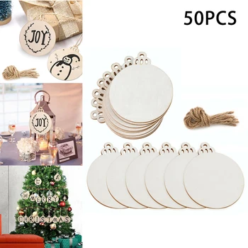 

Round Christmas Ornament Bauble Wood Slices Unfinished Christmas Ornaments