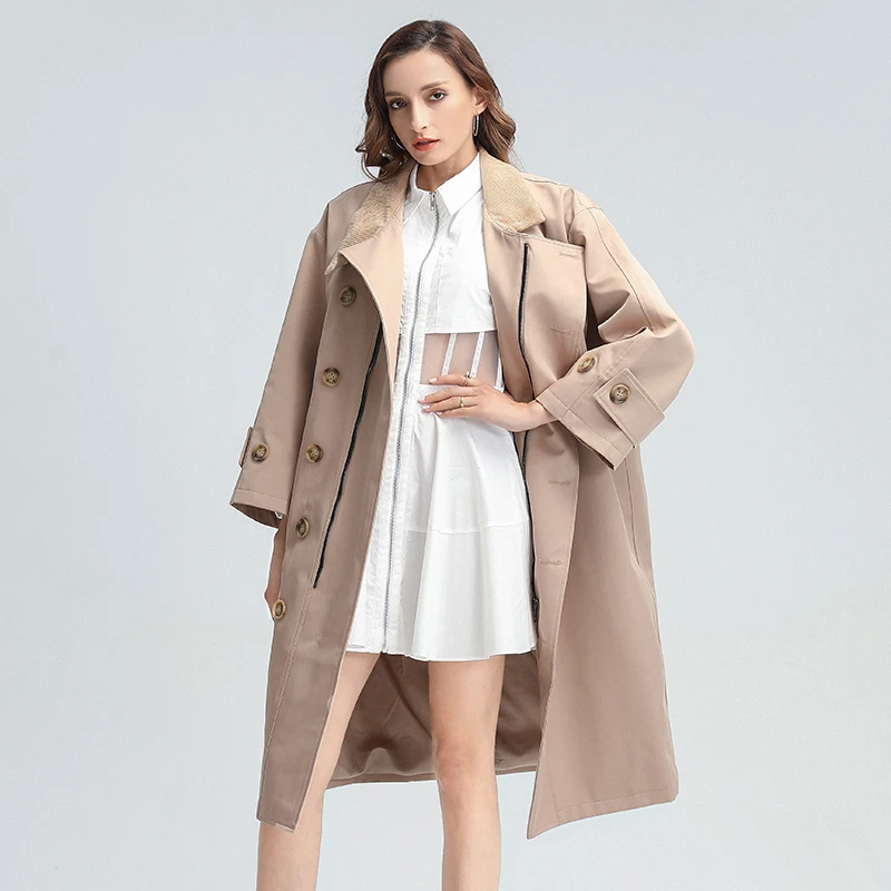 TWOTWINSTYLE Loose Casual Elegant Windbreaker For