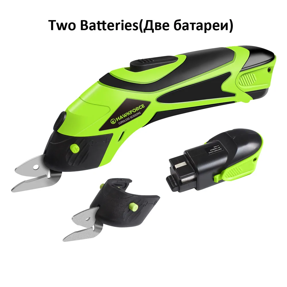 2 Batteries Set 4 в беспроводные электрические ножницы ткань кожа сукно Коробка резак HAWKFORCE перезаряжаемая литиевая батарея швейная резка электроинструмент - Цвет: 2 Batteries Set
