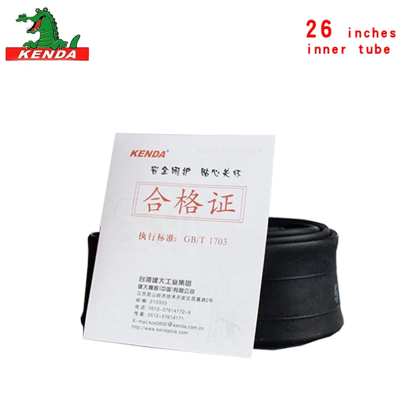 Kenda-Bicycle Inner Tube Tires, Butyl Rubber, Mountain Bike Parts, 26*1-3/8 26*1.25 S/V F/V Cycling