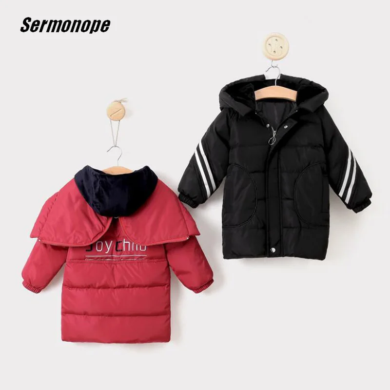 

Sermonope 2019 New Autumn And Winter Children's 90% Down Jacket Personality Long Section Boy And Girl Kids Hooded Outwears