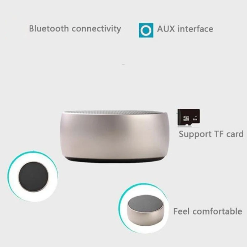 3 Вт Металлический Мини Soundbox тяжелый бас Портативный беспроводной Bluetooth динамик