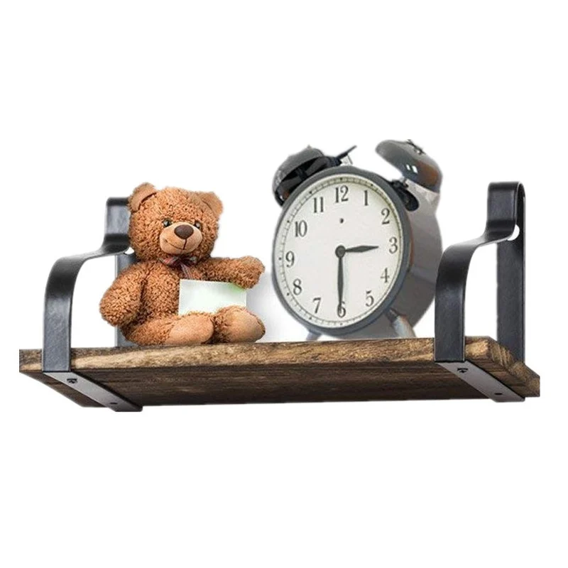 Wall Mounted Floating Shelves Wood Decorative Wall Storage Rack Household Storage Display Book Shelf For Bathroom