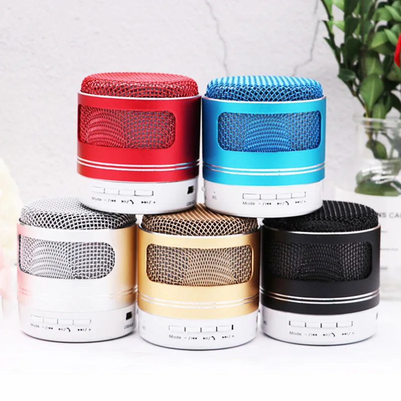 Высококачественный Железный Bluetooth динамик HIFI Красочный светодиодный портативный мини-динамик для TF карты FM Радио MP3 с микрофоном Звонки